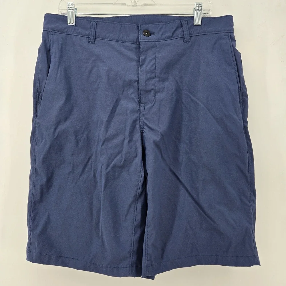 North Face Shorts Men's 36 Blue Nylon Hiking Cargo Pockets Trail Outdoor Camping